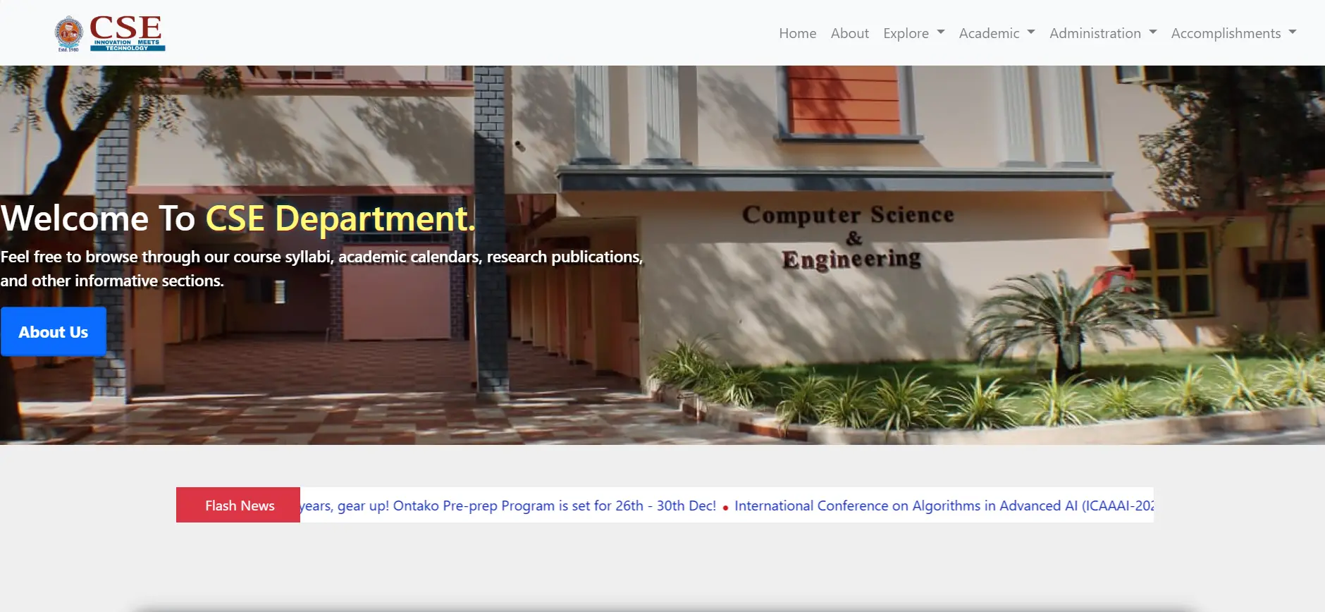 SRKRCSE Department Website